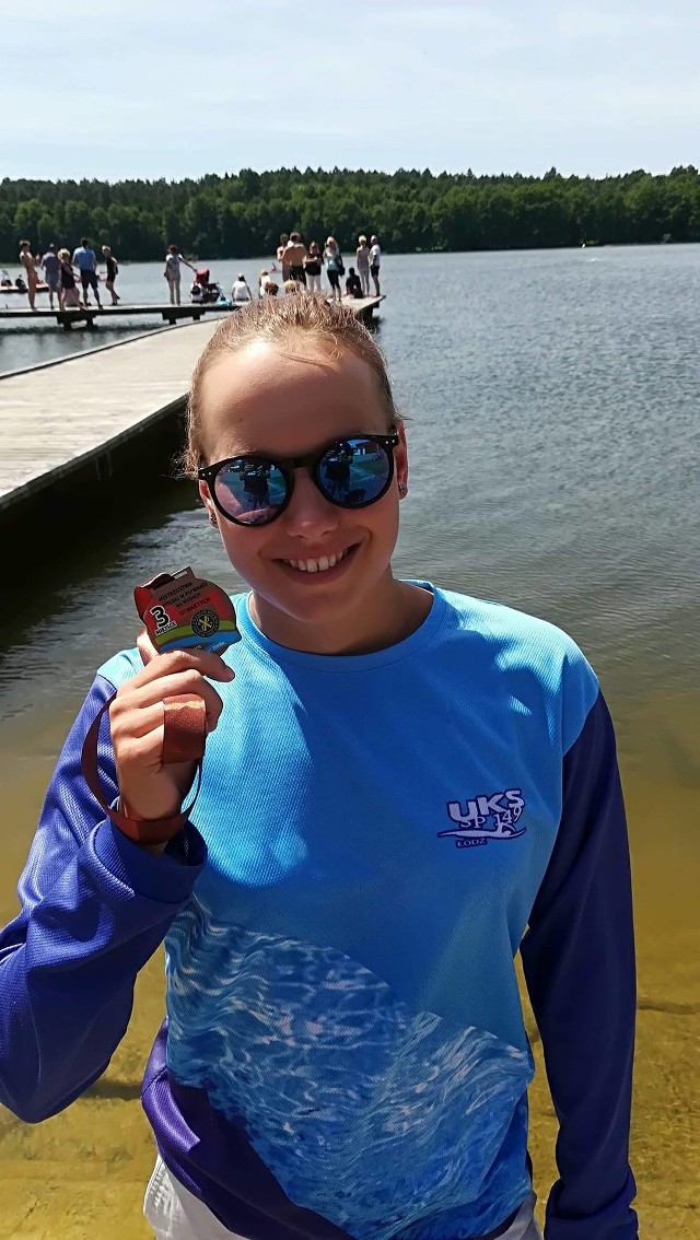 A. Bednarek z brązowym medalem w kategorii młodzieżowców z Mistrzostw Polski 2018 w Pływaniu na Wodach Otwartych na 10 km