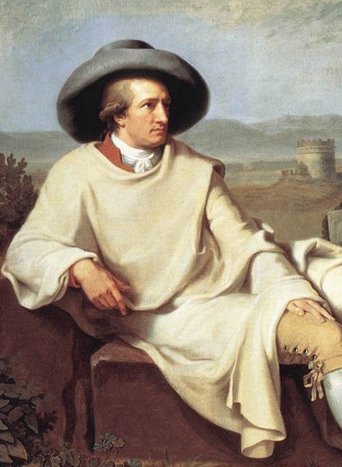 Portret poety pędzla Johanna Heinricha Wilhelma Tischbeina, zatytułowany Goethe in the Roman Campagna