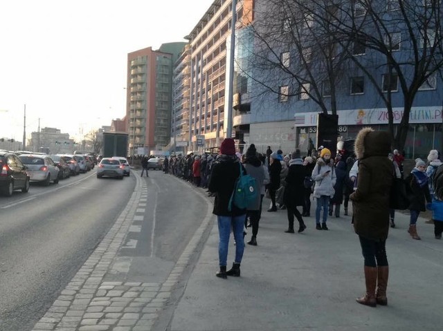 Do podobnej sytuacji doszło 28 lutego. Po wykolejeniu tramwaju na pl. Strzegomski, pasażerowie długo czekali na autobusy zastępcze