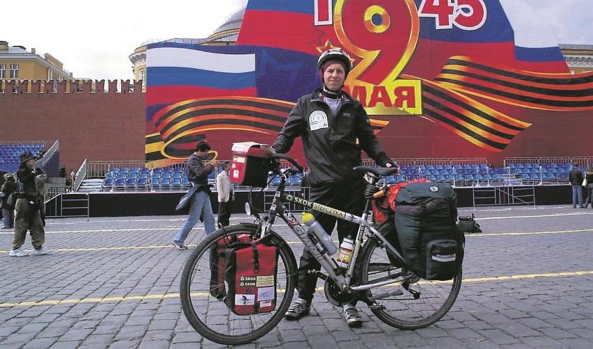 Krzysztof Skok był już w Rosji,  gdy jechał rowerem do...