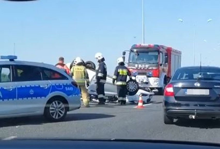 Wypadek na autostradzie A4 w Gliwicach...