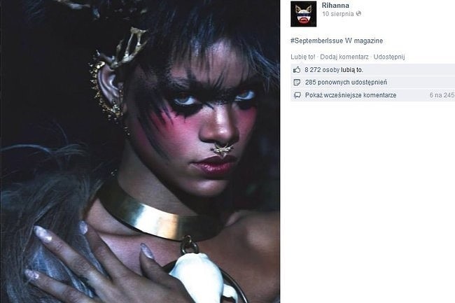 Rihanna (fot. screen z Facebook.com)