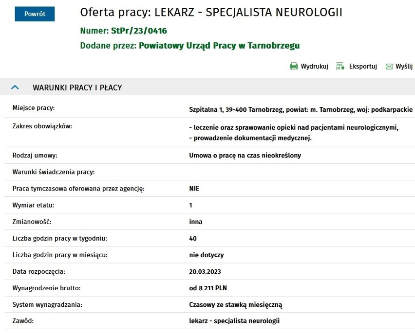 Jesteś bezrobotnym lekarzem? W Tarnobrzegu szpital szuka medyków przez... pośredniak! Sprawdź, jakich specjalistów brakuje i jakie są stawki