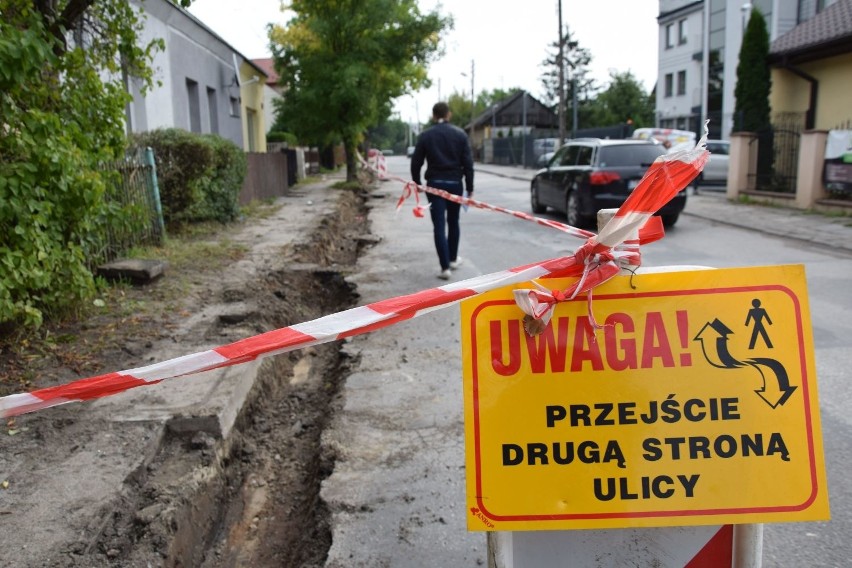 Budują w Kielcach chodnik tam, gdzie… utrudniają to korzenie drzew. Niedługo znów będzie krzywy?