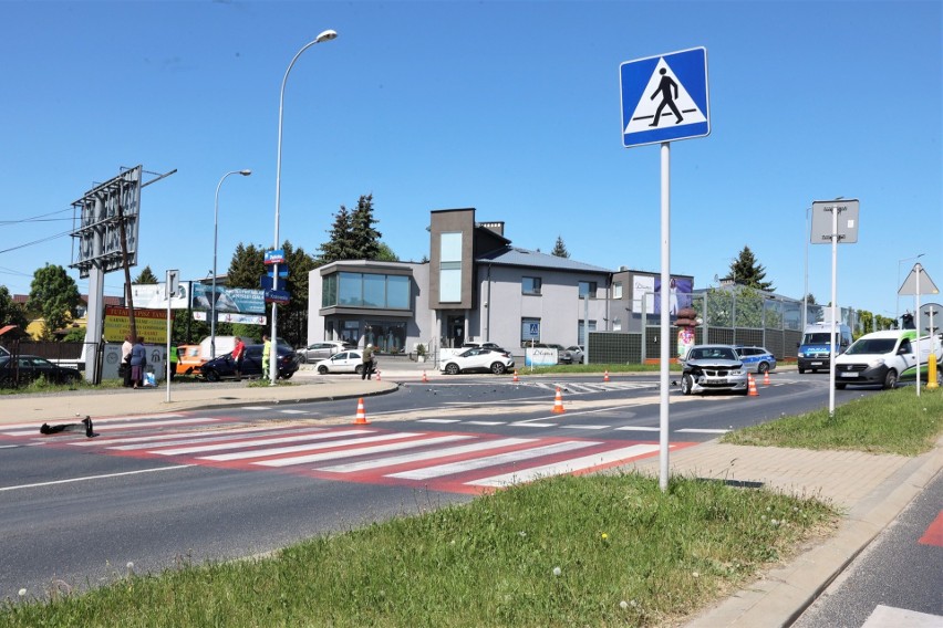 Zderzenie BMW z oplem na skrzyżowaniu ul. Krakowskiej z Dębicką w Rzeszowie. Ranna kobieta [ZDJĘCIA]