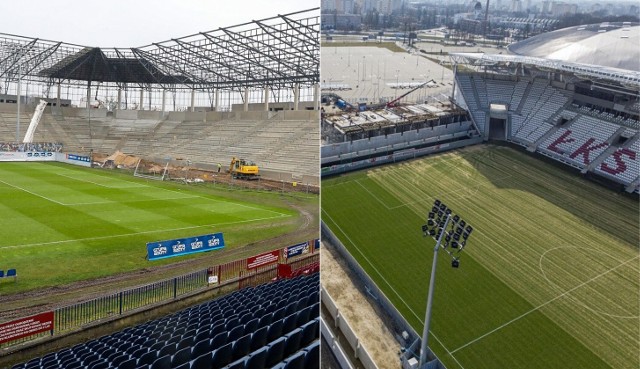 Zgadnijcie, ile stadionów w Polsce (piłkarskich) zostało zbudowanych od podstaw lub przebudowanych, licząc od 2006 roku i mając na względzie tylko te z miejscami powyżej 10 tys. Otóż prawidłowa odpowiedź brzmi: dziewiętnaście. To bardzo dużo. A będzie jeszcze więcej. Tylko w tym momencie trwając prace na czterech obiektach; dwa powstają od zera, inny na gruzach wysłużonego, a jeszcze inny za chwilę dorobi się trzech obiecanych trybun. Zobaczcie, jak wyglądają place budowy i kiedy przypuszczalne opuszczą je ostatni robotnicy.