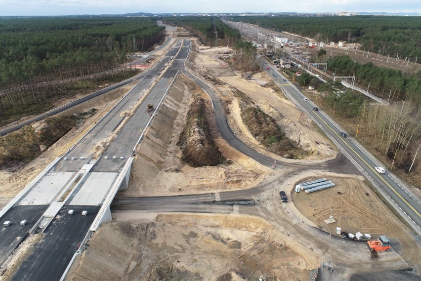 Budowa drogi S3 na odcinku Świnoujście - Troszyn. Zdjęcia z...