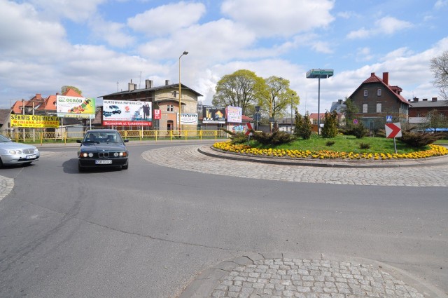 Rondo przy dworcu PKP w Szczecinku