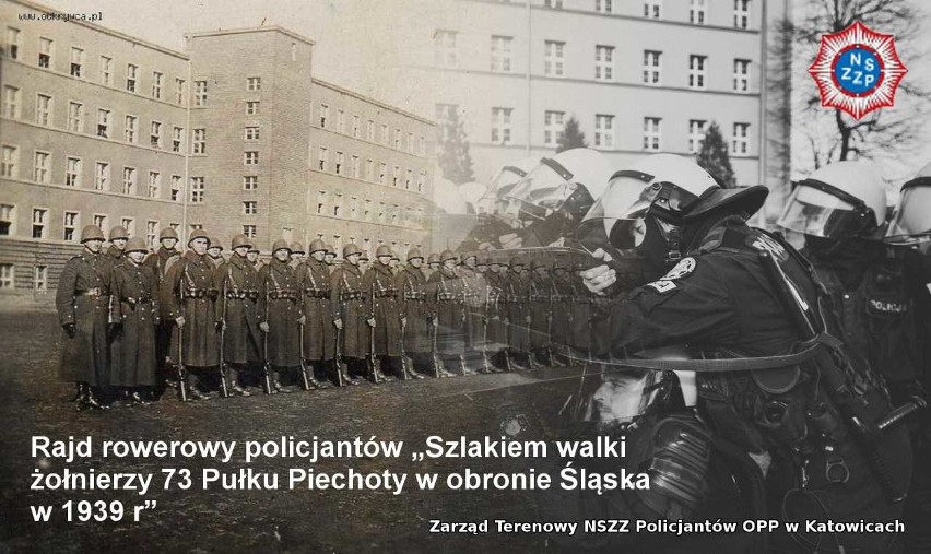 Rajd rowerowy policjantów. Pojadą „Szlakiem walki żołnierzy 73 Pułku Piechoty w obronie Śląska w 1939 roku”