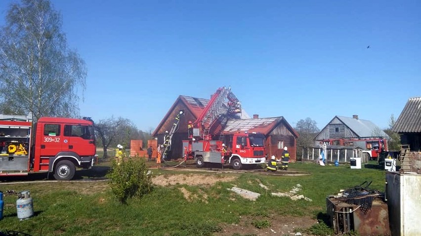 Pożar domu w Kiermusach