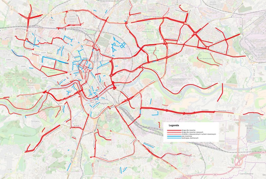 W Krakowie wciąż brakuje wielu ważnych ścieżek rowerowych