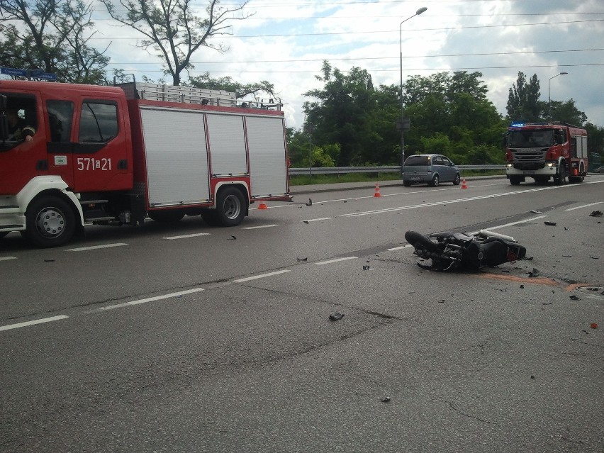 Wypadek motocyklisty Ruda Ślaska