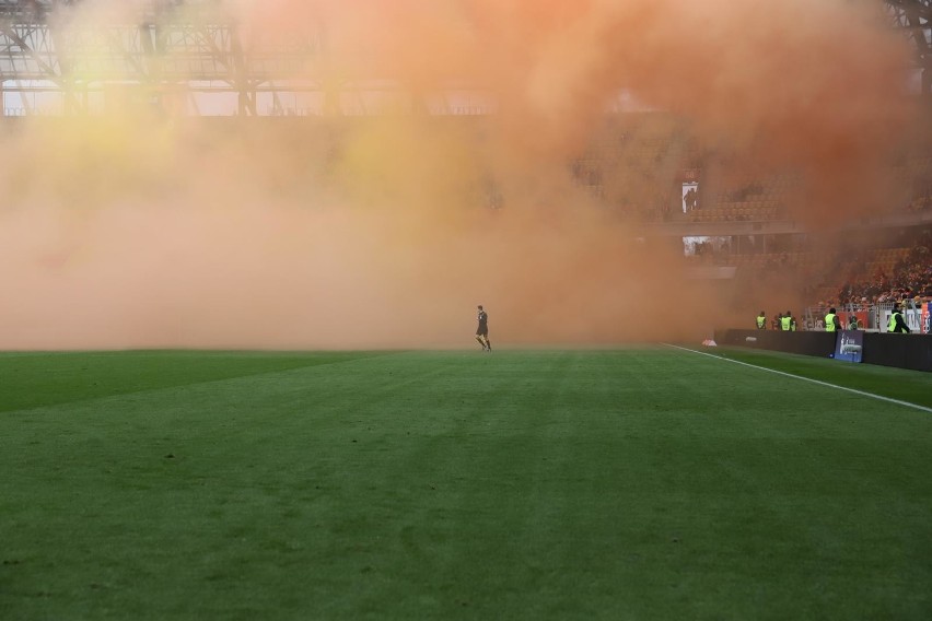 Kibice na meczu Jagiellonia Białystok - Korona Kielce