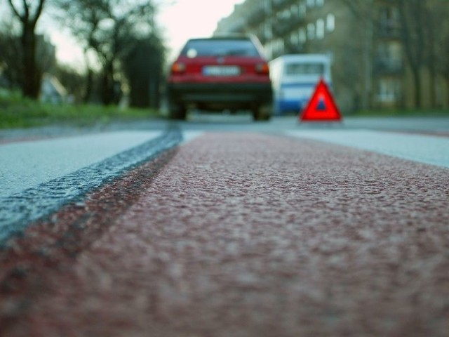 Wypadek w Baranowie. Na szczęście dziecku nic się nie stało.