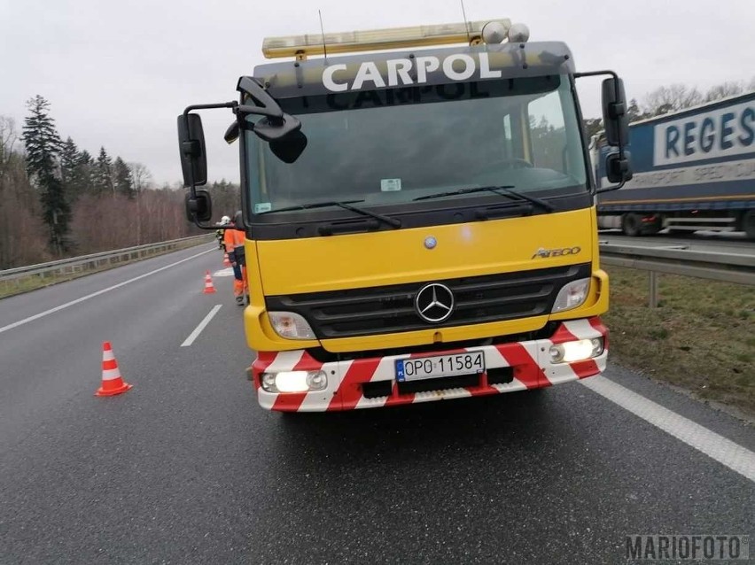 Autostrada A4. Wypadek na terenie powiatu opolskiego....