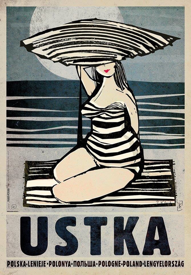 Ustka na plakacie Ryszarda Kai