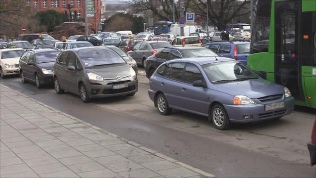 Największe korki są na ul. Dworcowej w Szczecinie