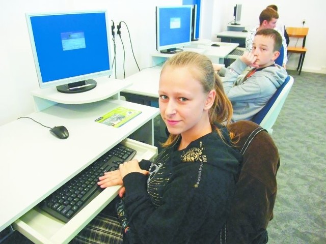 Natalia Sieniawska jest jedną z nielicznych dziewcząt, które zapisały się na zajęcia. Chciałaby dostać się w liceum do klasy matematyczno-informatycznej.