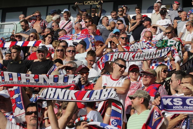 26.07.2019. Kibice na meczu Górnik Zabrze - Zagłębie Lubin....