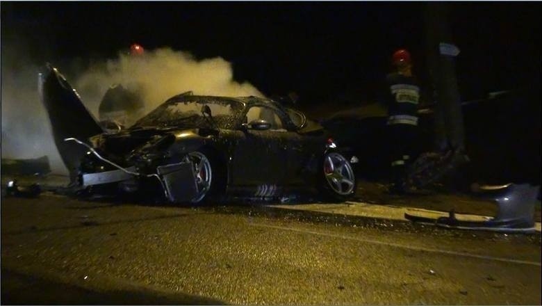 Mszana. To nie policjant rozbił porsche [ZDJĘCIA]