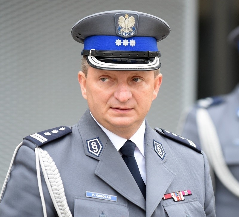 Paweł Karolak, komendant miejskie policji w Łodzi....