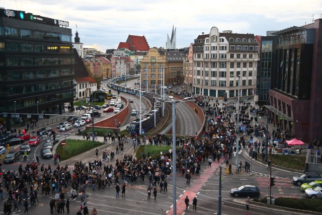 Protesty we Wrocławiu przeciwko decyzji Trybunału