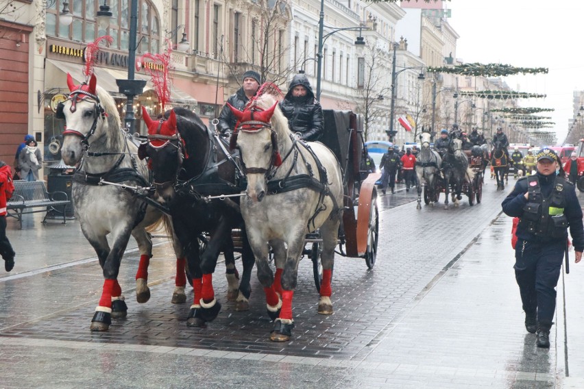 Ulicą Piotrkowską przeszła Wielka Szarża. Paradę zorganizowano z okazji finału Wielkiej Orkiestry Świątecznej Pomocy