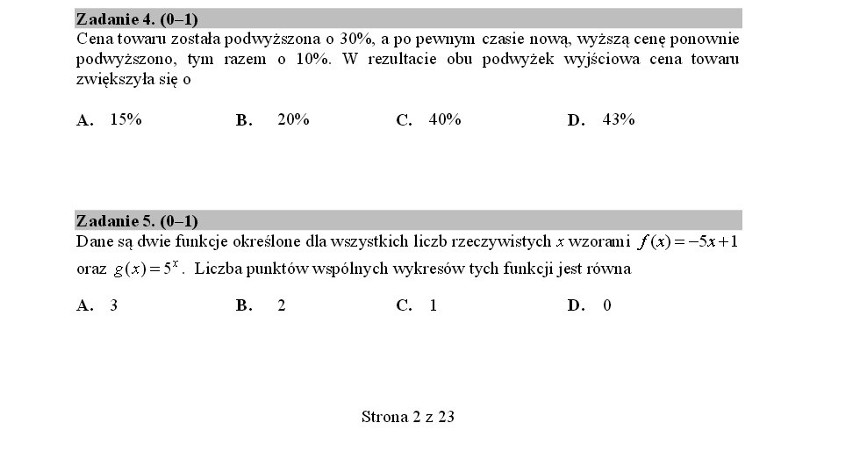 Próbna matura 2014 z matematyki - arkusz CKE - poziom...