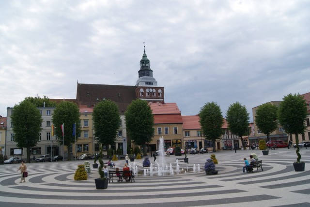 Gryfice prawa miejskie mają 750 latCentrum miasta. W tle kościół Mariacki.