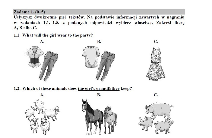 Egzamin gimnazjalny 2015 angielski arkusz CKE odpowiedzi