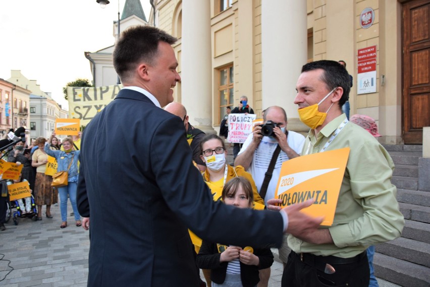 Spotkanie Szymona Hołowni z mieszkańcami Lublina