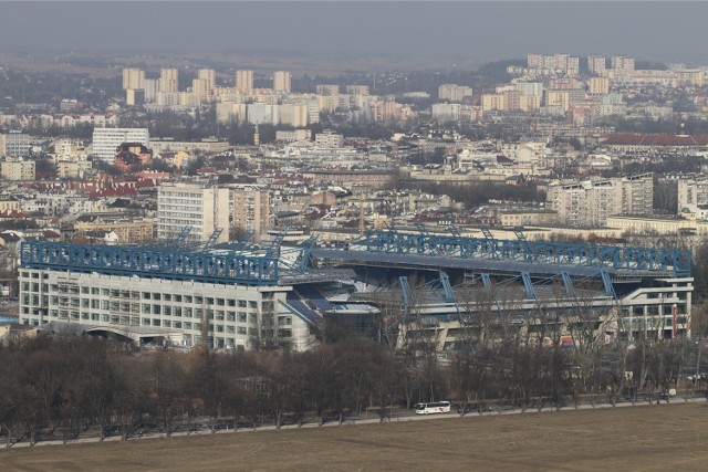 Stadion Wisły, który jest (i będzie w 2022 r.) największym obiektem sportowym w Krakowie.