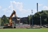 Stadion Rakowa Częstochowa jest wyburzany. Została tylko niewielka część trybun i wieża spikera