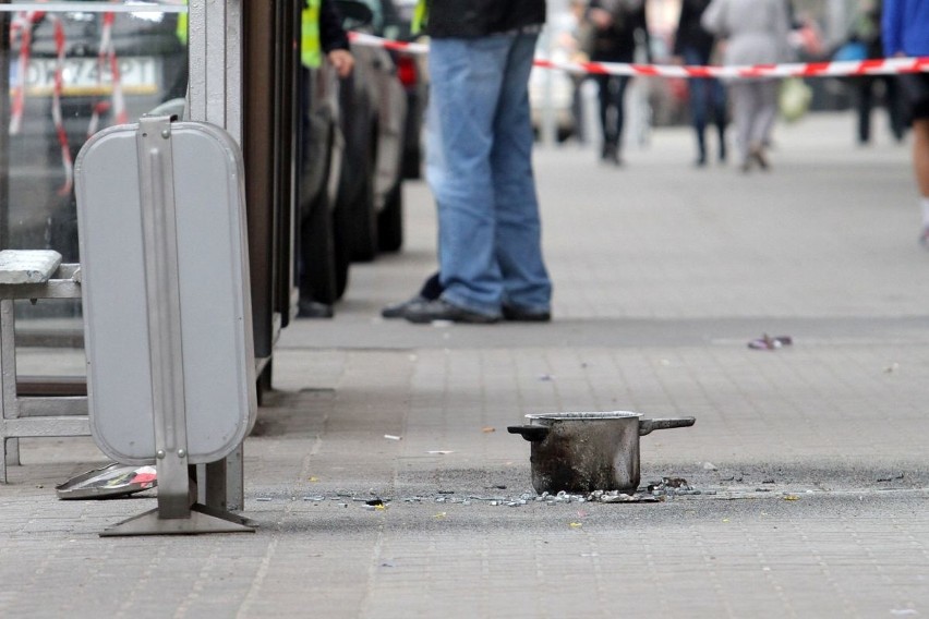 Wrocław: Wybuch bomby na przystanku przy ul. Kościuszki