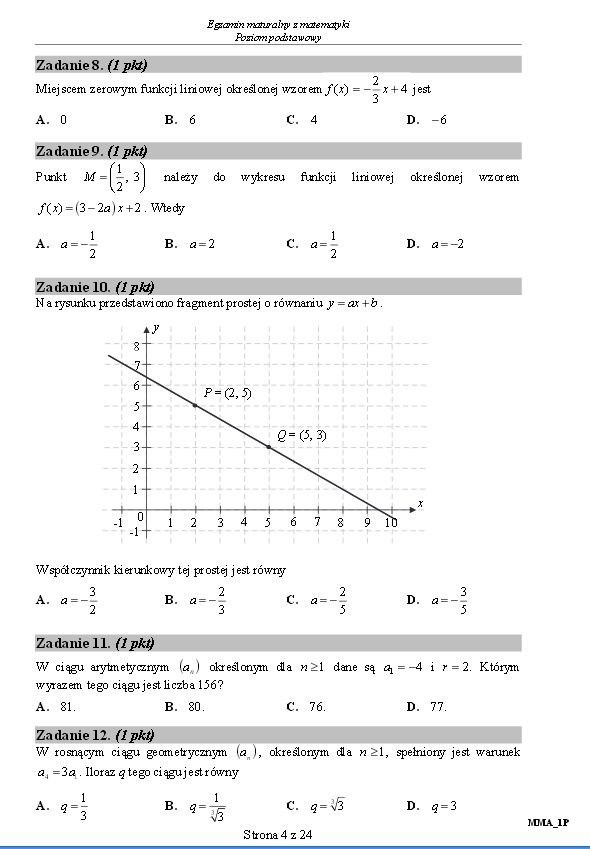 MATURA 2015. MATEMATYKA STARA MATURA dla technikum. ARKUSZE...