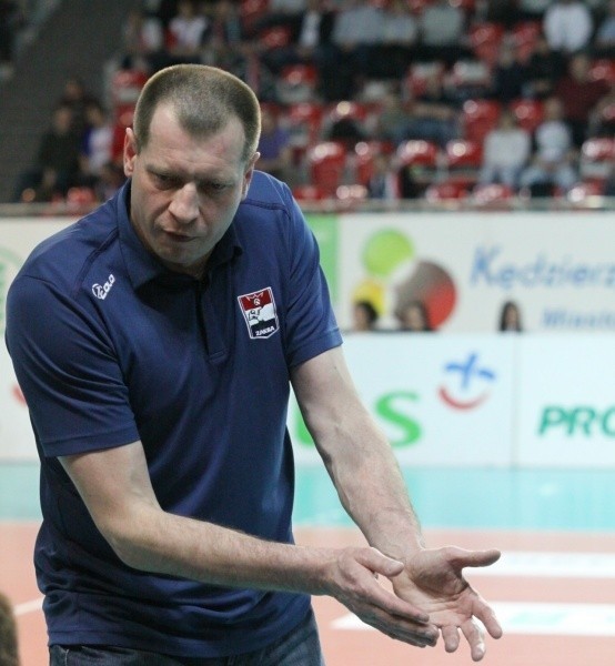 Trener kędzierzyńskiej ZAKSY Krzysztof Stelmach.