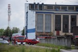 Pożar w dawnym Elmilku w Szczecinku [zdjęcia]