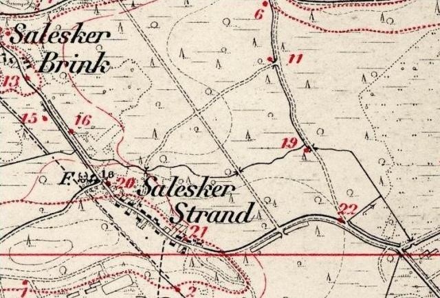 Salesker Brin, czyli Zalesin na niemieckiej mapie.
