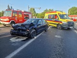 Zderzenie w Grębocinie pod Toruniem. Jedna osoba została ranna i trafiła do szpitala