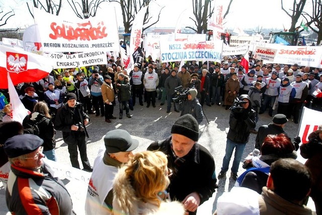 Pikieta Solidarności na Wałach Chrobrego.