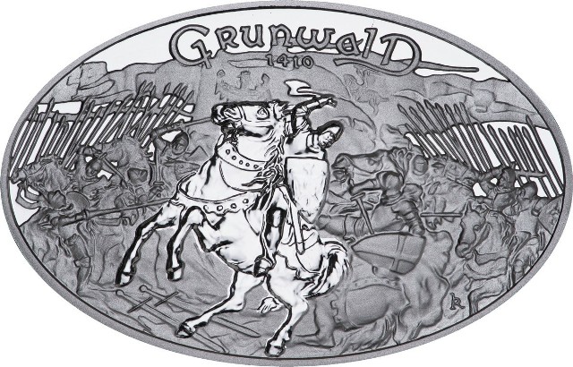 W bankowych okienkach można kupić m.in. monety  upamiętniające bitwę pod Grunwaldem.