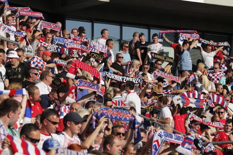 26.07.2019. Kibice na meczu Górnik Zabrze - Zagłębie Lubin....