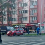 Białystok > Samochód nauki jazdy wylądował na słupie (foto)