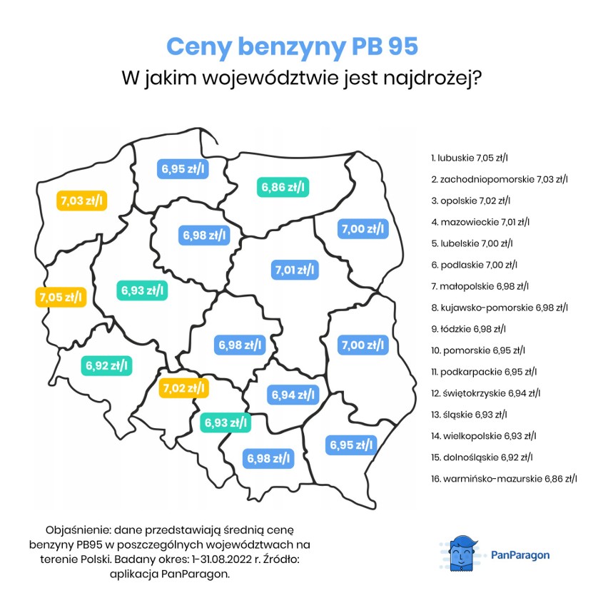 Ceny paliw między poszczególnymi województwami mogą różnić...