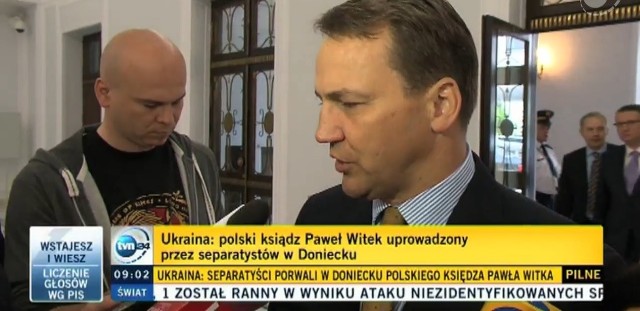 Polski ksiądz porwany w Doniecku. R. Sikorski: Interweniujemy na rzecz uwolnienia.