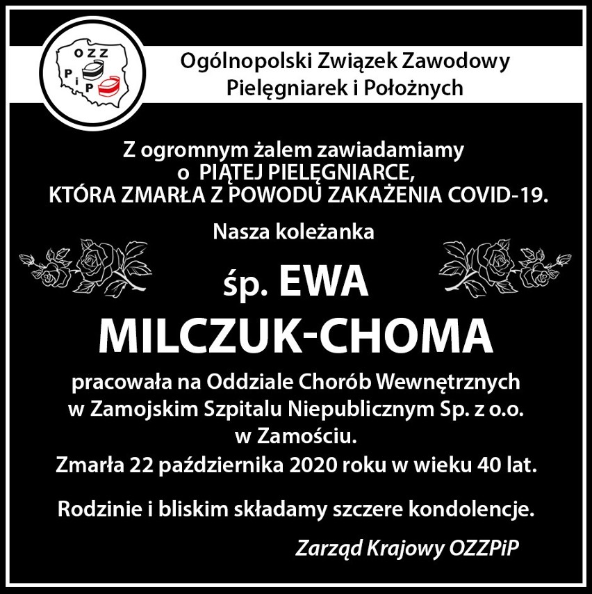 Nekrologi zmarłych pielęgniarek zamieszcza w sieci...