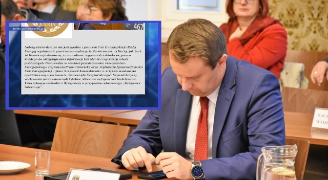 Prezydent Arkadiusz Wiśniewski oskarża innych o łamanie praworządności. Ale w swojej działalności nie widzi nic złego, chociaż przepisy dotyczące finansowania gazet samorządowych są jasne i czytelne.
