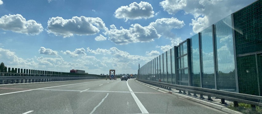 Na autostradzie A1, między węzłami Pyrzowice i Piekary...
