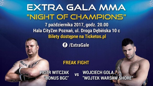 Piotr Witczak "Bonus BGC" vs. Wojciech Gola "Warsaw Shore" na gali Night of Champions w Poznaniu.