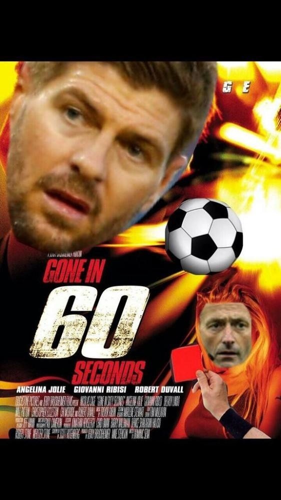 Memy po czerwonej kartce Stevena Gerrarda